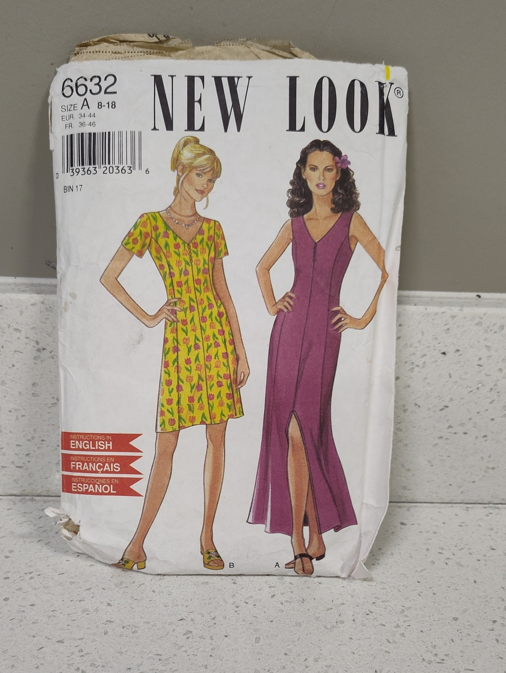 New Look Women's Dress Pattern 6632 Size A